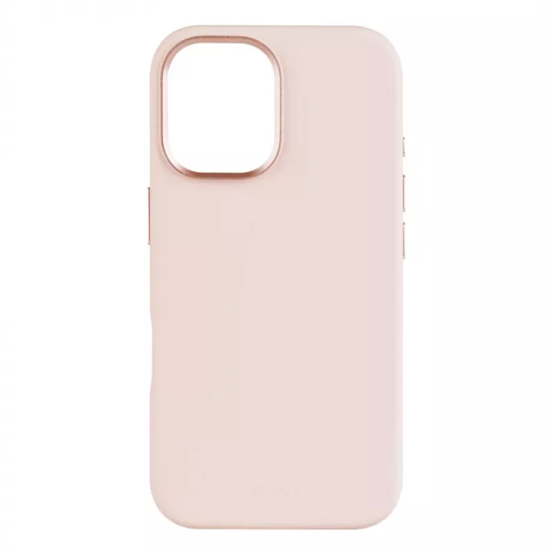 Cover posteriore FIXED per Apple iPhone 16 Liquid Silicone rosa con custodia protettiva sottile MagFlow