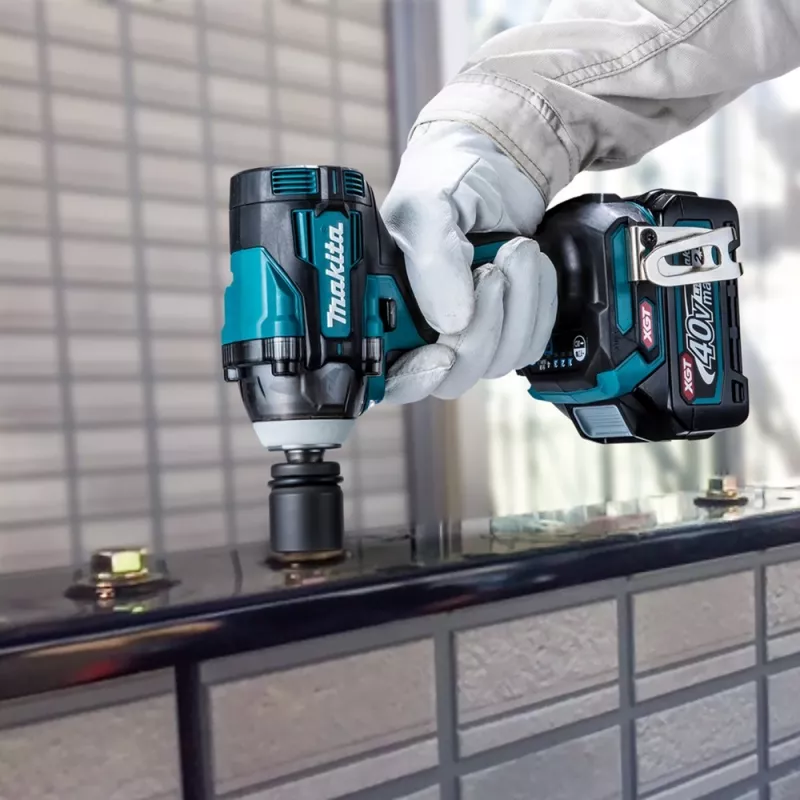 Makita TW004GZ XGT avvitatore a massa battente a batteria 40 V, 1/2 pollice, 3200 giri/min, 350 Nm, senza batteria e caricabatterie, blu/nero