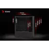 Case PC SAVIO Noctis Flow RGB — Cube, ATX/Mini-ITX, 3x ventole frontali da 120 mm, pannello laterale in vetro temperato, GPU max 35 cm