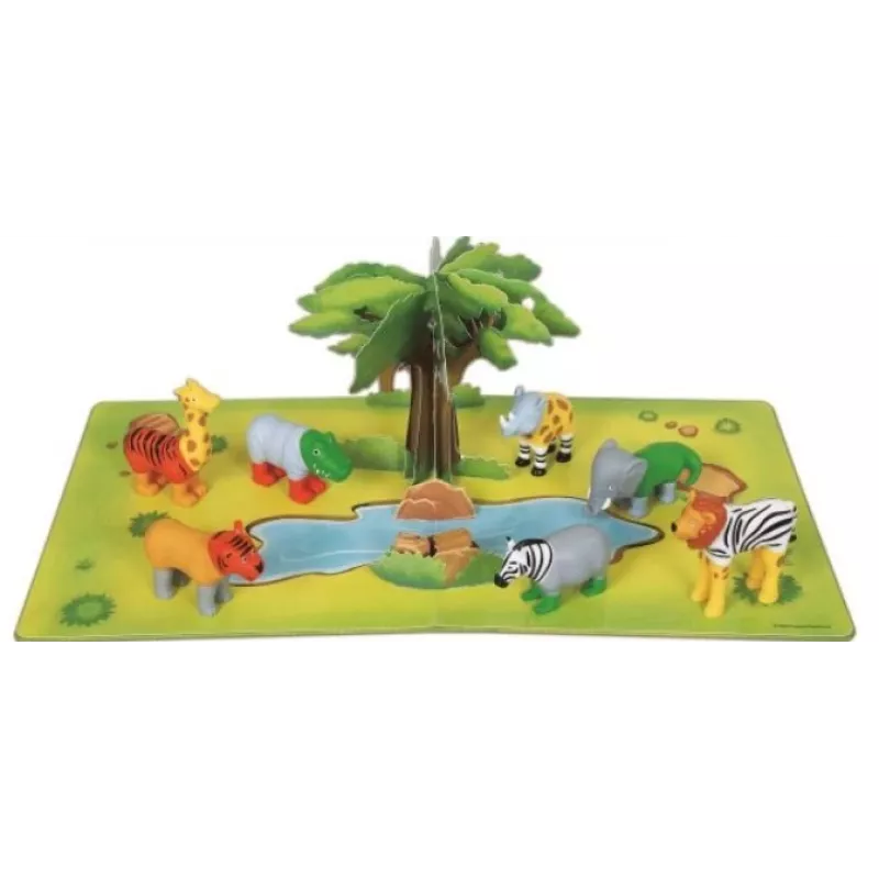 Giocattolo per neonati MALIK Magnetic Mini Animals Dschungel Modello 62323 — Set di figure magnetiche di animali