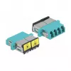 Accoppiatore in fibra ottica DeLOCK 86905 LC quad femmina su LC quad femmina multimodale aqua