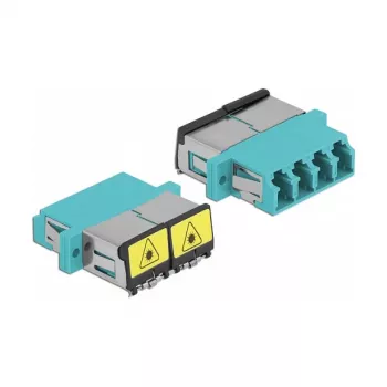 Accoppiatore in fibra ottica DeLOCK 86905 LC quad femmina su LC quad femmina multimodale aqua