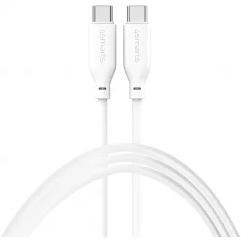 Cavo in silicone USB-C / USB-C 4smarts High Flex 60W 1,5m bianco
