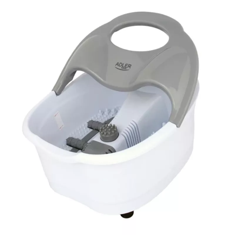 Massaggiatore per gambe Adler AD 2167 con massaggio a rulli e vibrante, calore, intensità regolabile, 80 W, grigio bianco