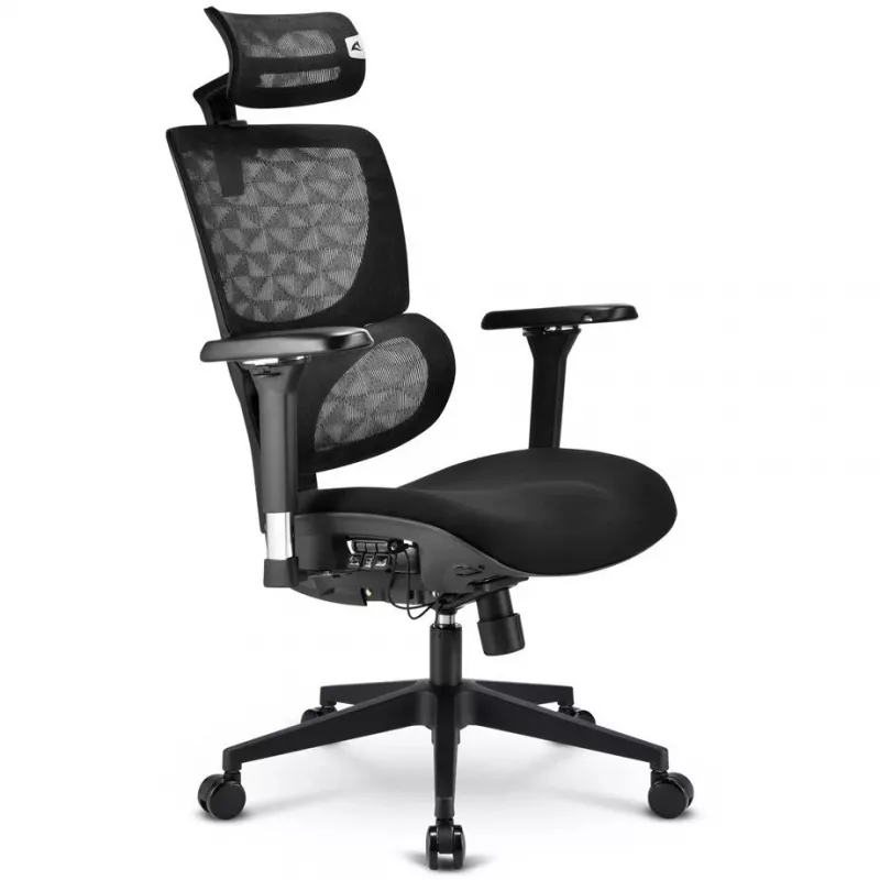 Sedia da ufficio Sharkoon OfficePal C40 — nero, design ergonomico, regolabile in altezza