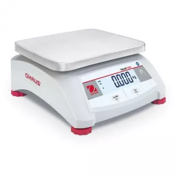 Bilance portatili elettroniche OHAUS Valor 1000 V12P30 EU — capacità 30 kg, precisione 5 g, piattaforma di pesatura in acciaio inox