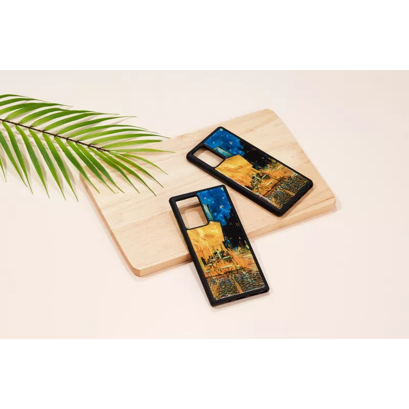 Custodia per cellulare iKins per Samsung Galaxy Note 20 Ultra — nero, design Café Terrace