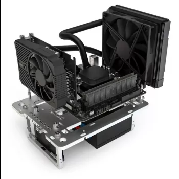 Case banco mini Streacom BC1 Mini V2 argento — telaio open-frame compatto