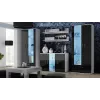 Cama Meble SOHO S7 credenza 120 cm, bianca/nera lucida