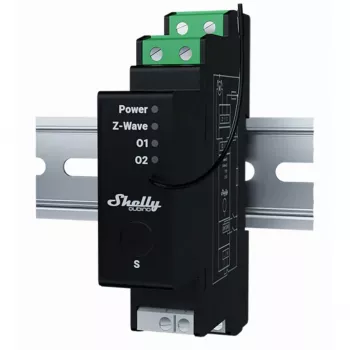 Controllo tapparella Shelly Wave Pro Shutter, nero, custodia in plastica, 110–240 V AC, 50–60 Hz, 0,3 W, 19×69×94 mm