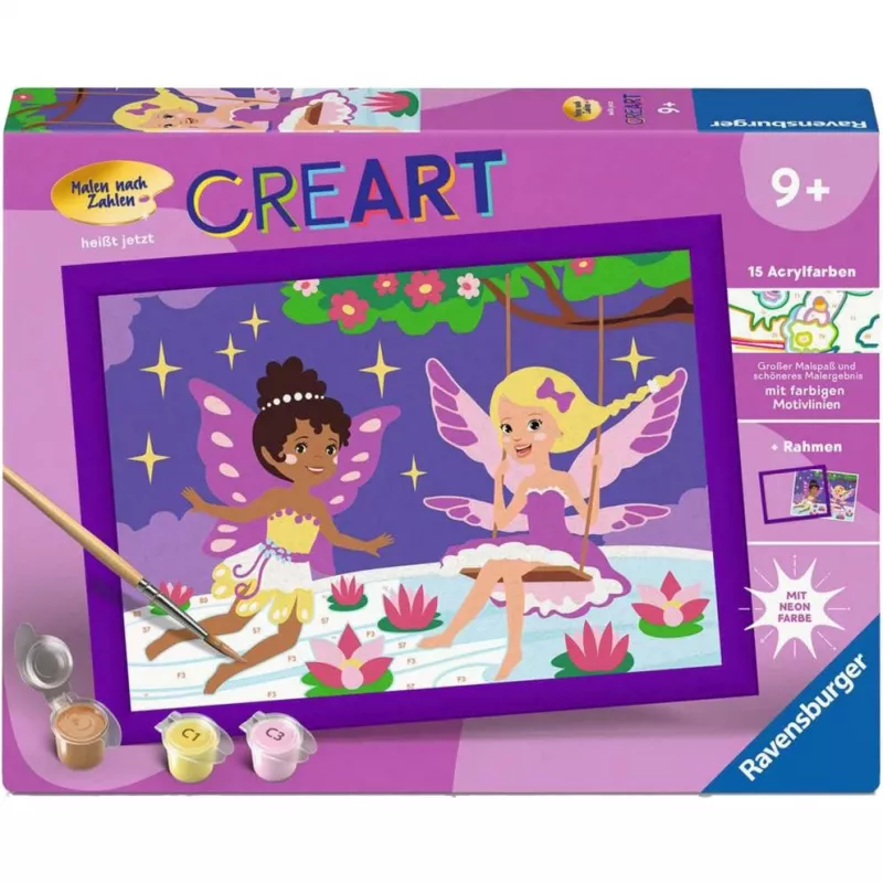 Set di pittura Ravensburger CreArt – Feenfreunde (set di pittura per bambini)