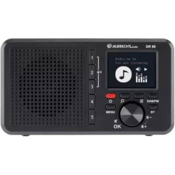 Radio digitale per anziani Albrecht DR 86 piccolo DAB+/FM, nero (27861)