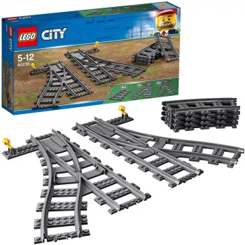 Set da costruzione LEGO City 60238 – scambio ferroviario e accessori per set di gioco