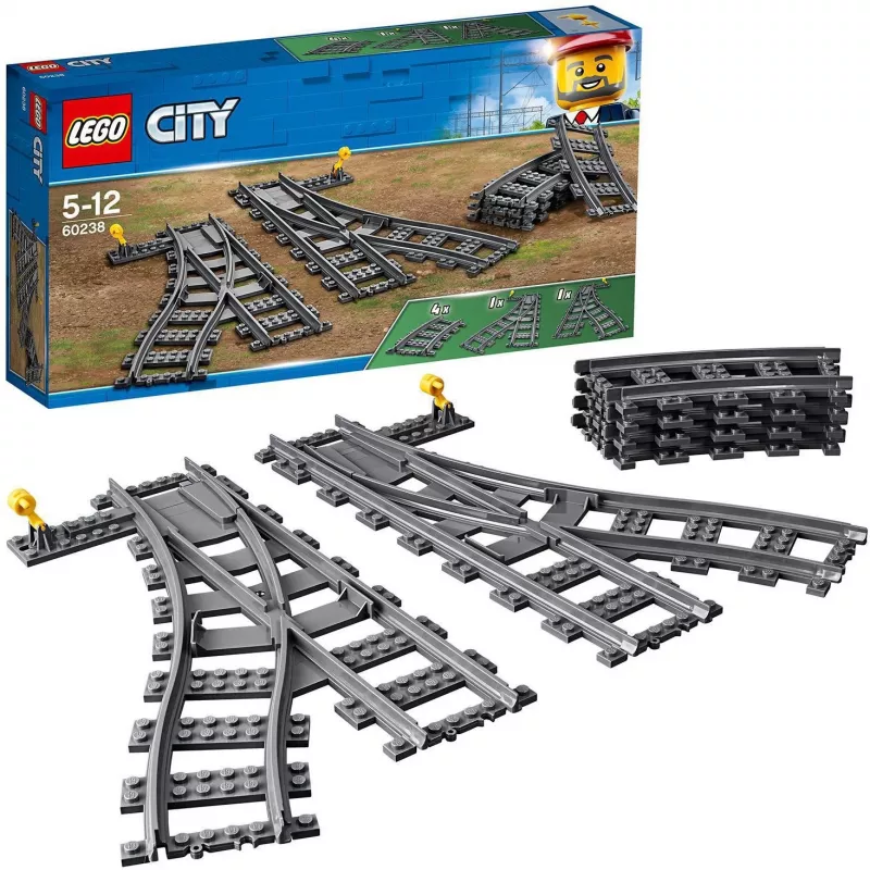 Set da costruzione LEGO City 60238 – scambio ferroviario e accessori per set di gioco