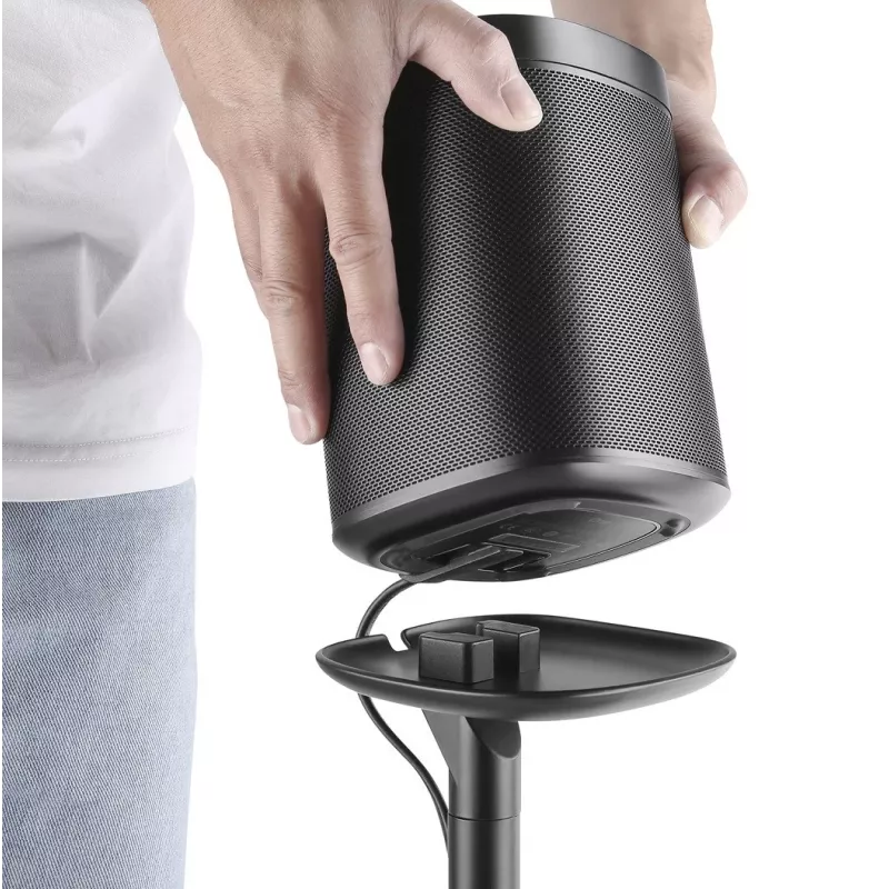 Supporto da pavimento MACLEAN MC-841 per un altoparlante Sonos, regolabile in altezza, base stabile