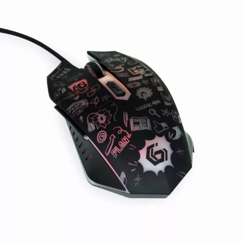 Mouse USB ottico nero/MUS-6B-GRAFIX-01 Gembird