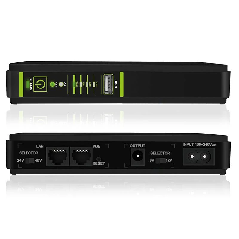 Tecnoware ERA PLUS DC FGCERAPLDC252 UPS in corrente continua, 9/12 V DC, PoE 24/48 V DC, USB 5 V DC, 8800 mAh