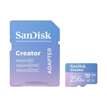 SanDisk Creator scheda di memoria microSD 256 GB, alte velocità di trasferimento fino a 190 MB/s