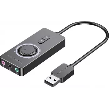 Scheda audio USB 2.0 esterna Vention CDRBF — 16 bit, 44,1–48 kHz, alimentazione USB, cavo 1 m, Line-In/Line-Out
