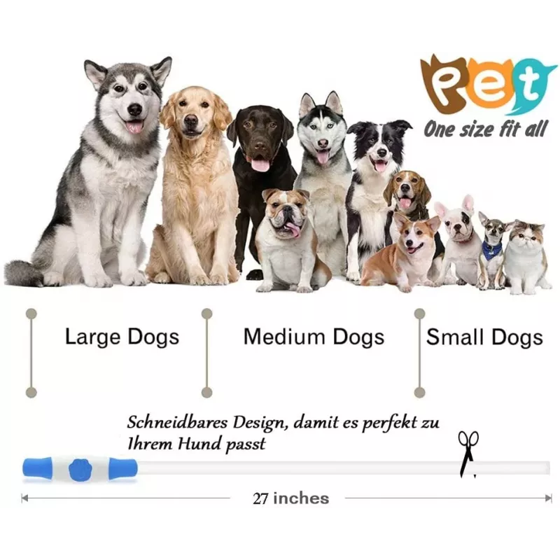 Collare LED KABB blu per cani e gatti – ricaricabile, collare di sicurezza regolabile con illuminazione