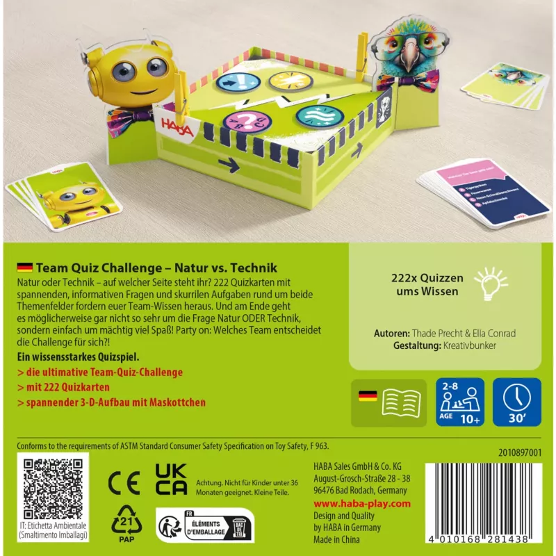 Team Quiz Challenge - Naturale vs. Tecnologia, gioco quiz