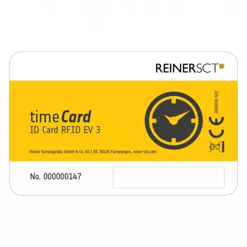 Smart card ReinerSCT timeCard Premium 25 DES — smart card sicura per rilevamento presenze e accesso