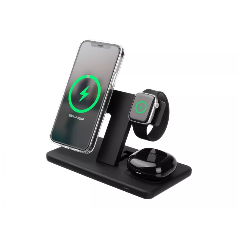 Fixed | MagPowerstation stazione di ricarica wireless 3-in-1 con supporto MagSafe | FIXMPOS-BK | nero