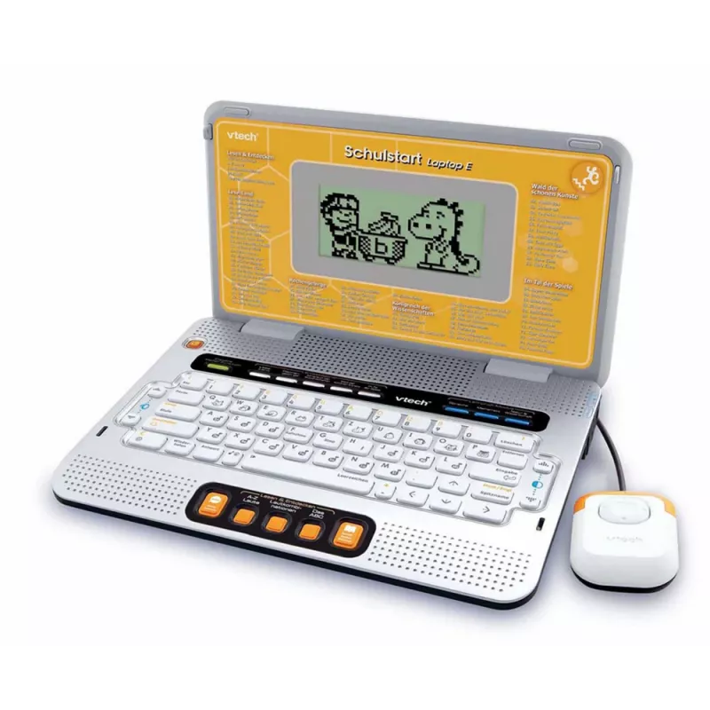 VTech Laptop E laptop educativo per bambini con custodia protettiva (giallo/grigio)