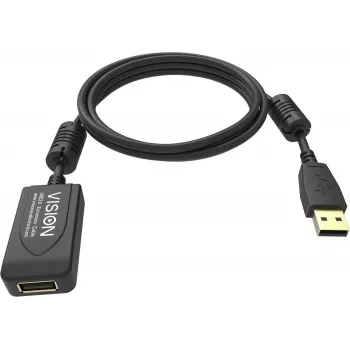 Cavo USB 2.0 Vision TC 5MUSBEXT+/BL nero 5 m