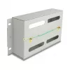 Delock 67319 Barra per interruttori automatici da 10" con copertura e guida DIN, 3U, metallo, grigio
