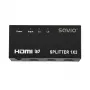 Splitter video HDMI SAVIO CL-42 — 2 uscite HDMI, 1920x1080, colore 36 bit, case in metallo, 5V/1A