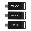 PNY Elite 128 GB USB-C 3.2 Gen 1 chiavetta USB, confezione da 3 (Retail)