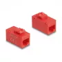 Modulo Keystone DELOCK 90641, design piatto, presa RJ-45, rosso