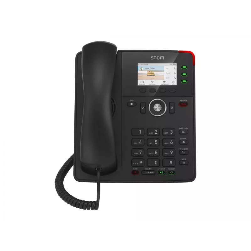 Snom telefono da tavolo D717 telefono IP nero 3 linee TFT