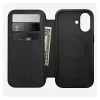 Custodia folio per smartphone Nomad Modern Leather Folio per Apple, per schermi fino a 16 cm (6,3 pollici), nero