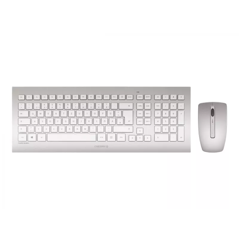 CHERRY DW 8000 tastiera mouse inclusi office RF wireless QWERTZ tedesco argento, bianco