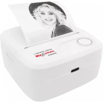 Stampante tascabile EASYPIX InstantFUN P1 — stampante fotografica Bluetooth compatta, stampa istantanea portatile