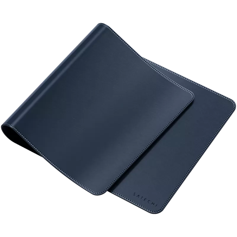 Satechi Desk Mat - tappetino da scrivania in pelle vegana (blu)