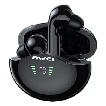 Cuffie Awei T12P Bluetooth 5.3 TWS nero