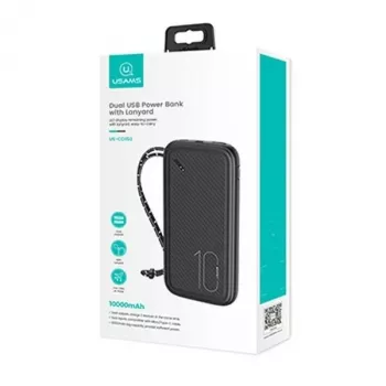Powerbank portatile USAMS PB56 10000 mAh 2x USB / USB-C / MicroUSB ricarica rapida