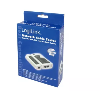 Tester per cavi, LogiLink WZ0010, dispositivo di verifica cavi di rete