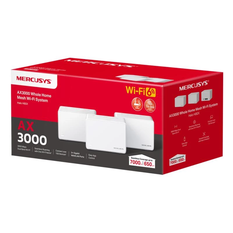 Sistema mesh Mercusys Halo H80X (confezione da 3)