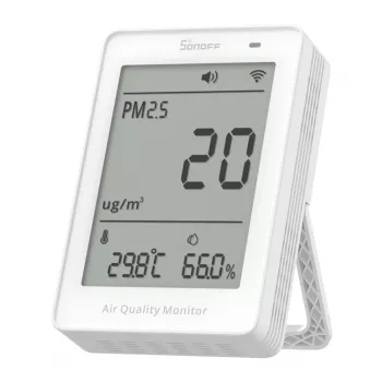 Miernik qualità dell'aria WiFi LCD Sonoff AirGuard PM2.5 SAWF-07P