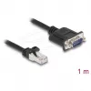 DeLOCK 64351 cavo CAN Bus spina RJ45 a spina D-Sub a 9 pin, Cat.5e STP, 1 m, nero