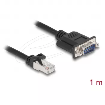 DeLOCK 64351 cavo CAN Bus spina RJ45 a spina D-Sub a 9 pin, Cat.5e STP, 1 m, nero