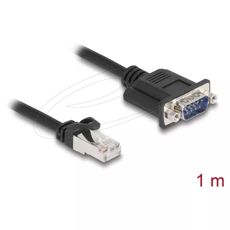 DeLOCK 64351 cavo CAN Bus spina RJ45 a spina D-Sub a 9 pin, Cat.5e STP, 1 m, nero