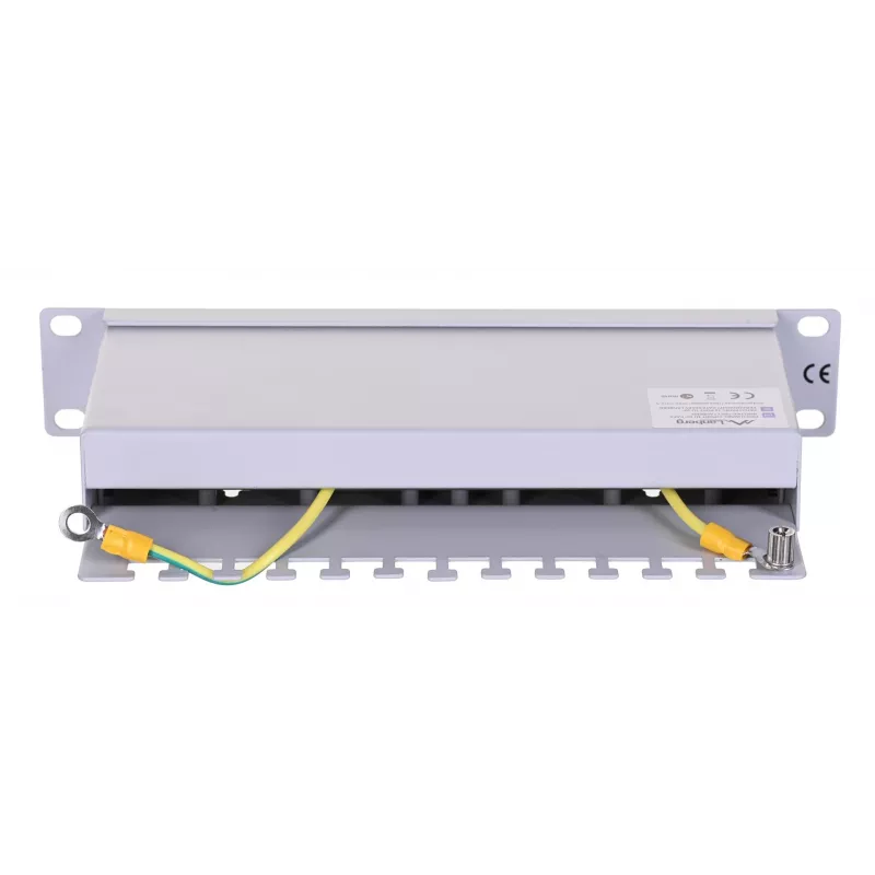 Patch panel LANBERG PPF6-9012-S, 12 porte, metallo, grigio, 1HE, 215×130×44.5 mm