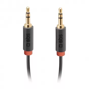 SBS TECABLE35KR - cavo audio - mini-phone stereo 3,5 mm maschio a mini-phone stereo 3,5 mm maschio - 1,5 m - nero (TECABLE35KR)