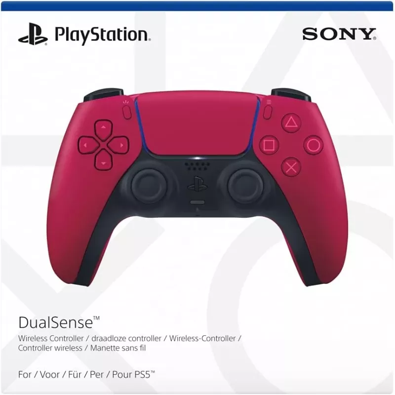 Gamepad Sony DualSense v3 rosso — Bluetooth/USB, USB-C, batteria ricaricabile integrata, PS5, 160×106×66 mm