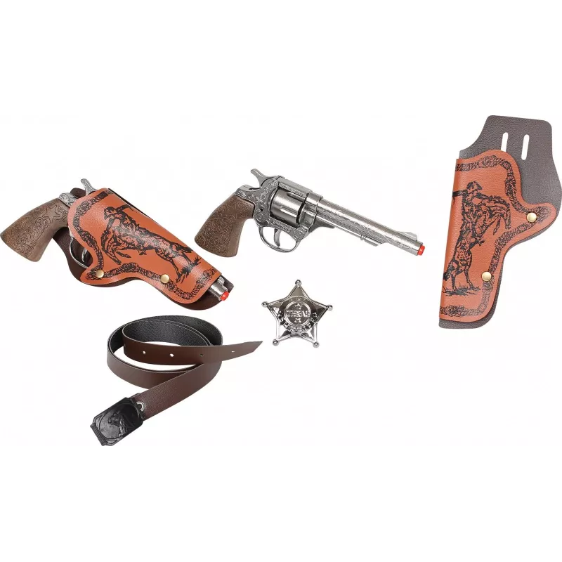 Revolver 8 colpi 2 pezzi + distintivo GONHER 158/0 Pulio